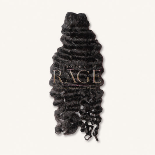 Natural Dark Hair Bundle In Deep Wave Texture.